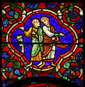 Scene fra St. Martins liv, Chartres-katedralen af French School